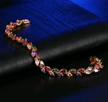 Bracelet Bracelet Jewelry Fashion Colorful Crystal Willow Bracelet Copper Zircon Bracelet