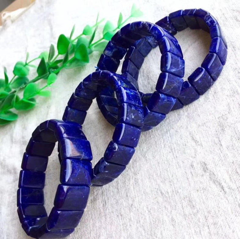 Natural blue crystal beads bracelet