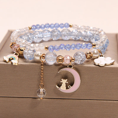 Small And Cute Rabbit Flower Crystal Bracelet Bracelet
