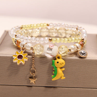 Small And Cute Rabbit Flower Crystal Bracelet Bracelet