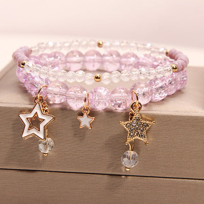 Small And Cute Rabbit Flower Crystal Bracelet Bracelet