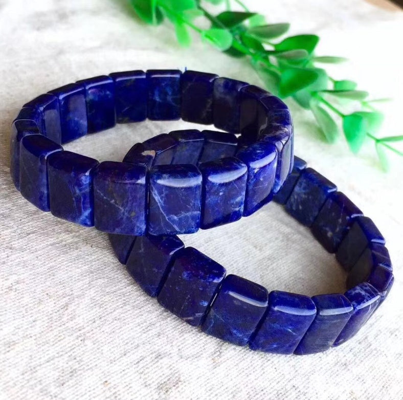 Natural blue crystal beads bracelet