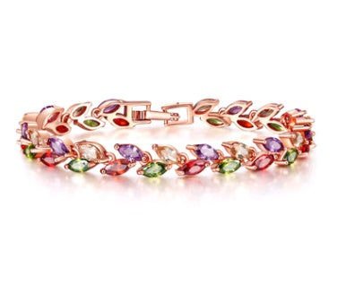 Bracelet Bracelet Jewelry Fashion Colorful Crystal Willow Bracelet Copper Zircon Bracelet