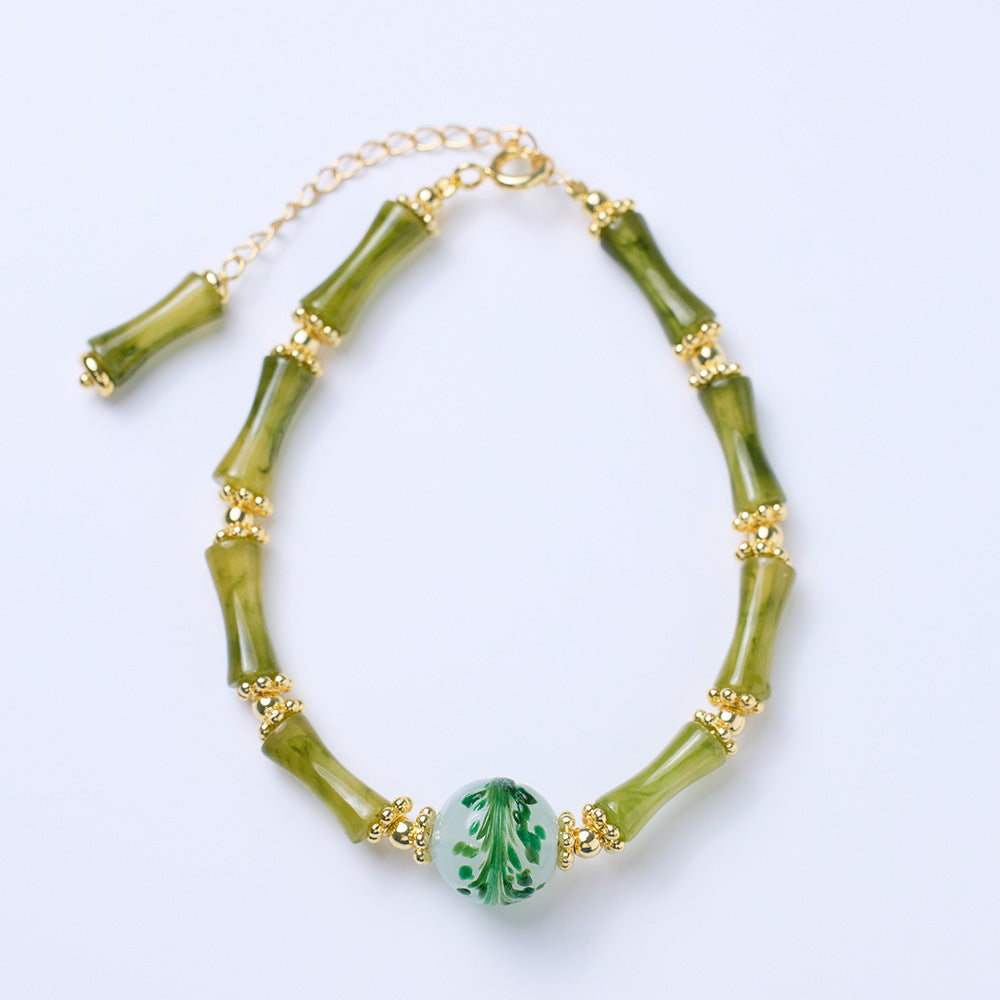 Agate Heart Sutra Crystal Bracelet Simple