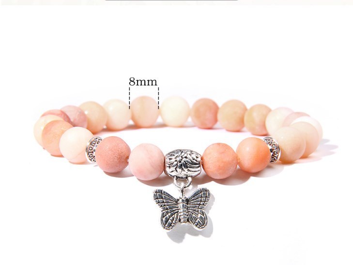 Fashion Butterfly Crystal Stone Yoga Bracelet