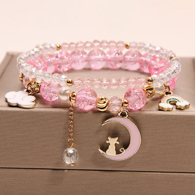 Small And Cute Rabbit Flower Crystal Bracelet Bracelet