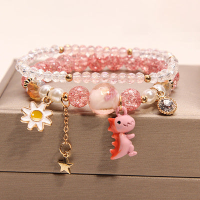 Small And Cute Rabbit Flower Crystal Bracelet Bracelet