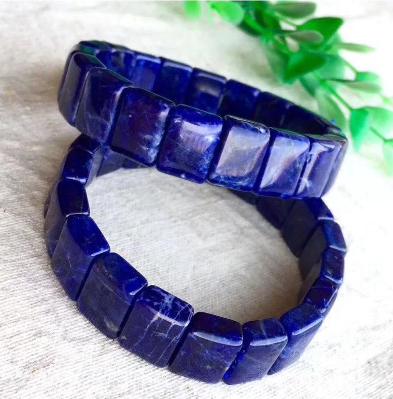 Natural blue crystal beads bracelet