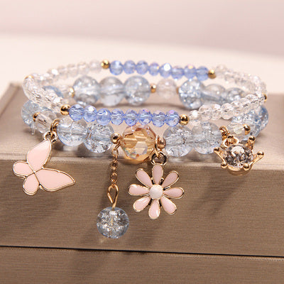 Small And Cute Rabbit Flower Crystal Bracelet Bracelet