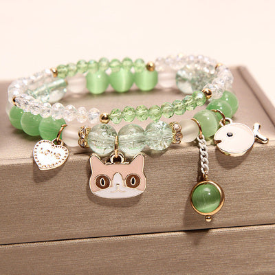 Small And Cute Rabbit Flower Crystal Bracelet Bracelet