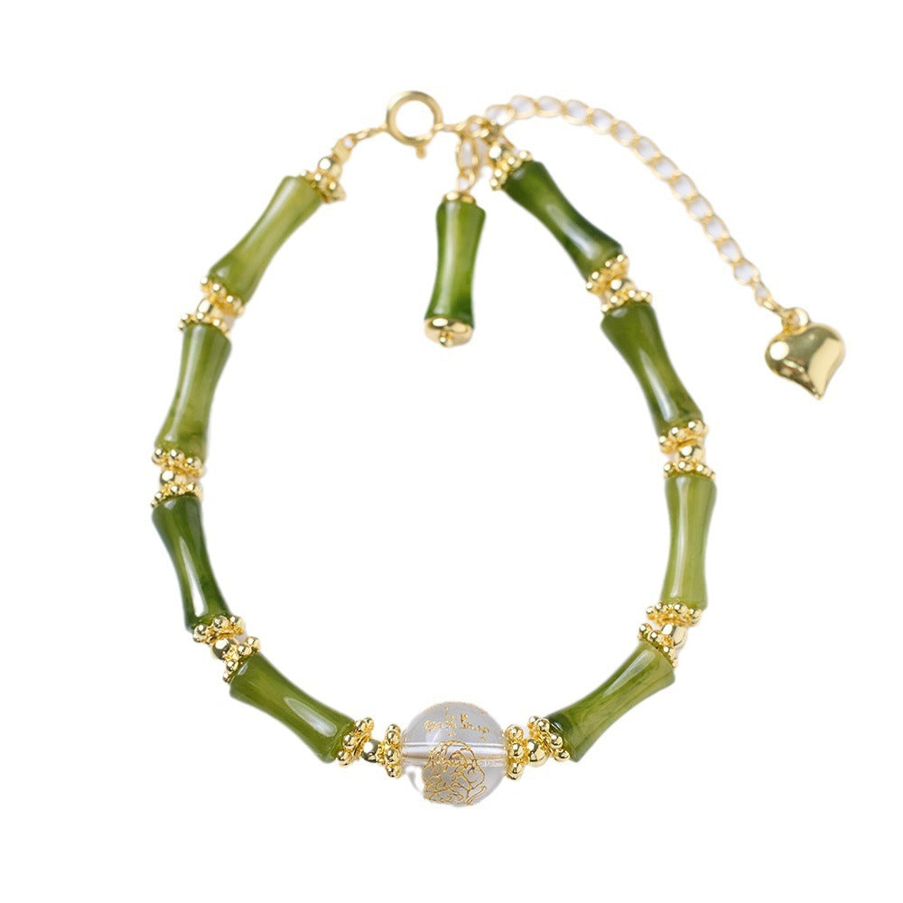 Agate Heart Sutra Crystal Bracelet Simple