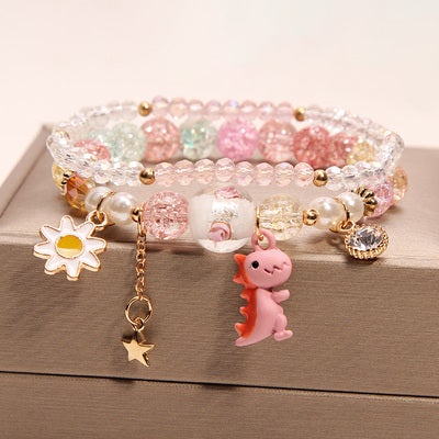 Small And Cute Rabbit Flower Crystal Bracelet Bracelet