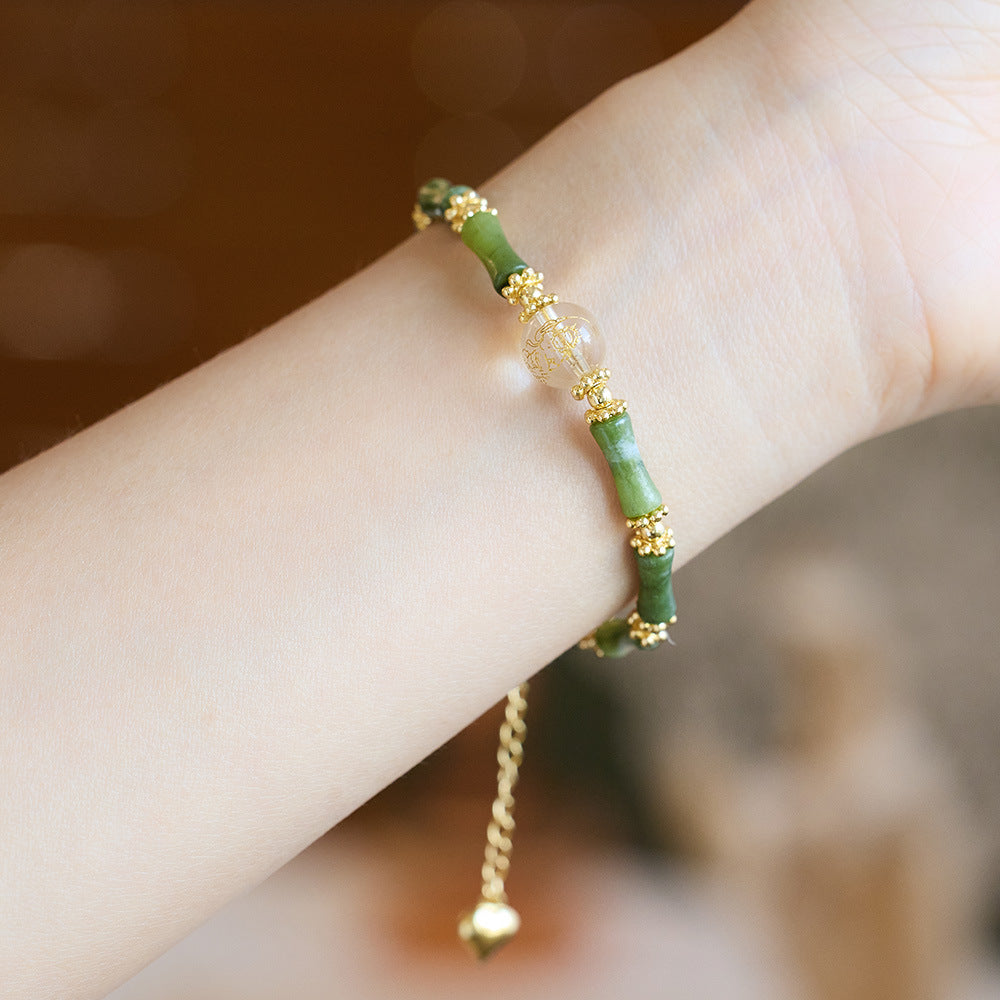Agate Heart Sutra Crystal Bracelet Simple