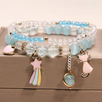 Small And Cute Rabbit Flower Crystal Bracelet Bracelet