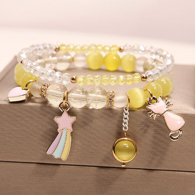 Small And Cute Rabbit Flower Crystal Bracelet Bracelet