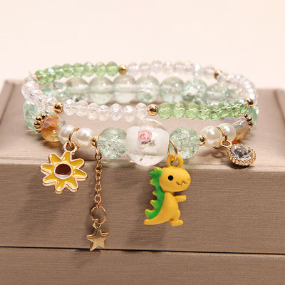 Small And Cute Rabbit Flower Crystal Bracelet Bracelet