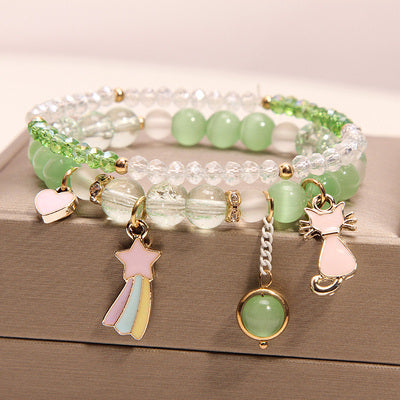 Small And Cute Rabbit Flower Crystal Bracelet Bracelet