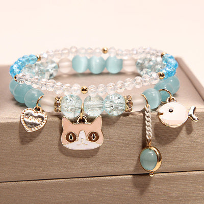 Small And Cute Rabbit Flower Crystal Bracelet Bracelet